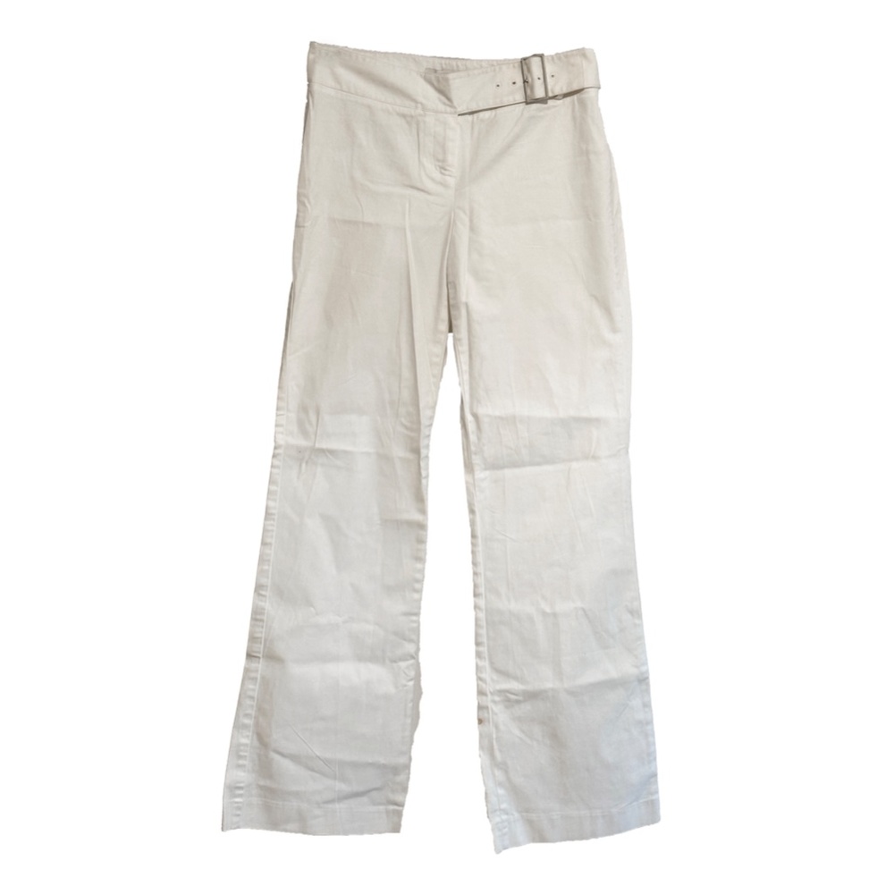 Womens Express Editor White jeans with belt
